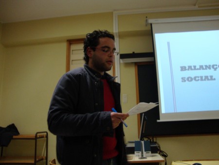 O Diogo um pouco assustado...
